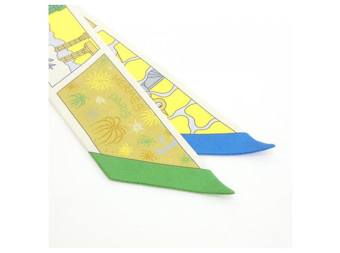 Cachecol Muffler Twilly da Fábrica Hermès Amarelo - vista 2