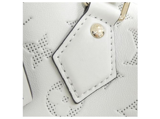 Speedy Borsa Boston Bandoulière Monogram Flowering di Louis Vuitton Bianco - vista 3