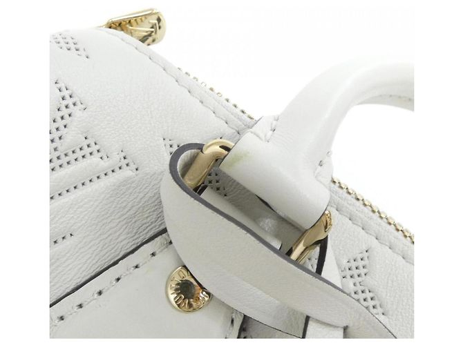 Speedy Borsa Boston Bandoulière Monogram Flowering di Louis Vuitton Bianco - vista 5