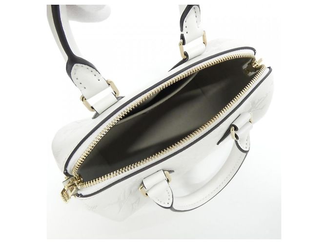 Speedy Borsa Boston Bandoulière Monogram Flowering di Louis Vuitton Bianco - vista 7