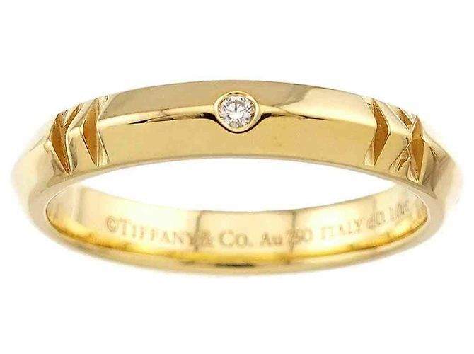 Tiffany & Co. Atlas Closed Narrow Ring with . Diamond in Yellow Gold () - view 2