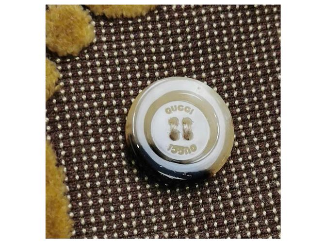 Completo Gucci in velluto marrone con monogramma GG dorato D'oro Caramello - vista 5