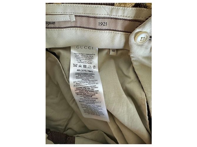 Completo Gucci in velluto marrone con monogramma GG dorato D'oro Caramello - vista 9