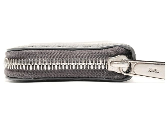 Cartera larga de cuero Selleria Fendi, gris, - vista 4