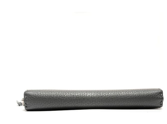 Cartera larga de cuero Selleria Fendi, gris, - vista 8