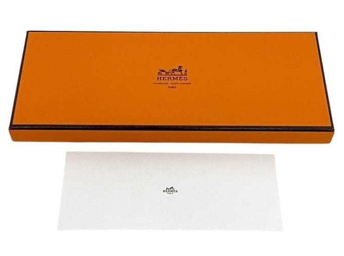 Hermès Papillon beige % seta HERMES cravatta nastro da uomo - vista 11