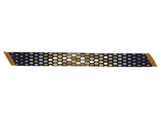 Bulgari Cachecol de seda BVLGARI Serpenti preto e bege para mulheres - vista 3