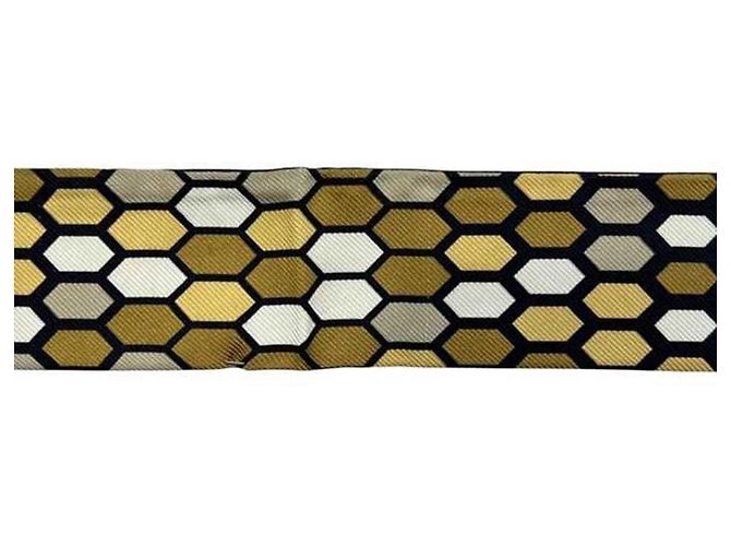 Bulgari Cachecol de seda BVLGARI Serpenti preto e bege para mulheres - vista 8