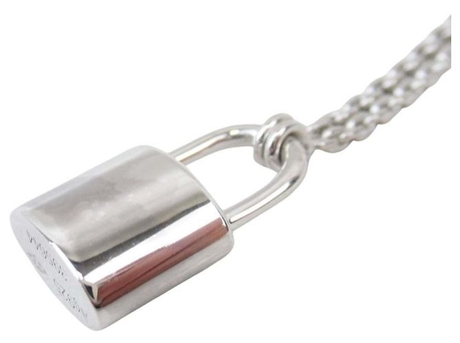 Collana con Pendente Logo LV LOUIS VUITTON Lockit in Argento per Uomini e Donne - vista 3