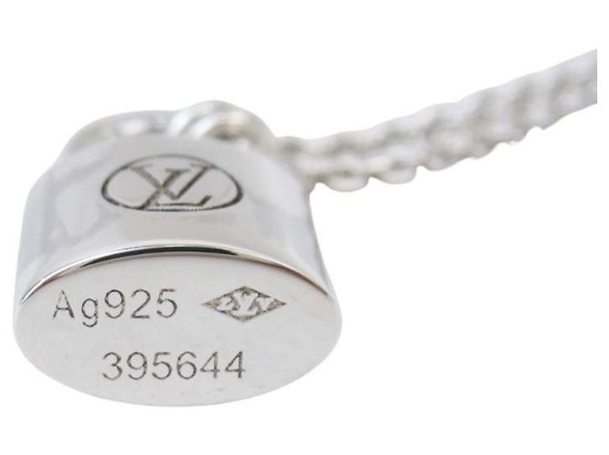 Collana con Pendente Logo LV LOUIS VUITTON Lockit in Argento per Uomini e Donne - vista 5