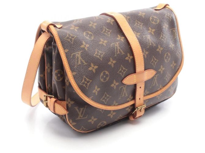 Borsa a Spalla Saumur 30 Louis Vuitton Marrone Monogramma - vista 2