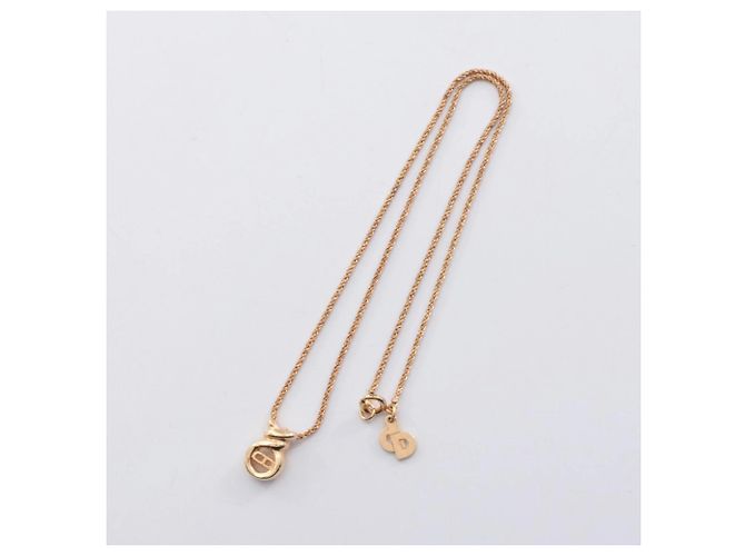 Collana Logo CD Christian Dior D'oro - vista 4