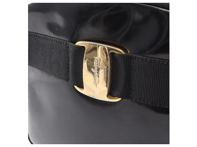 Borsa a Spalla Vara Ribbon di Salvatore Ferragamo Nero - vista 14
