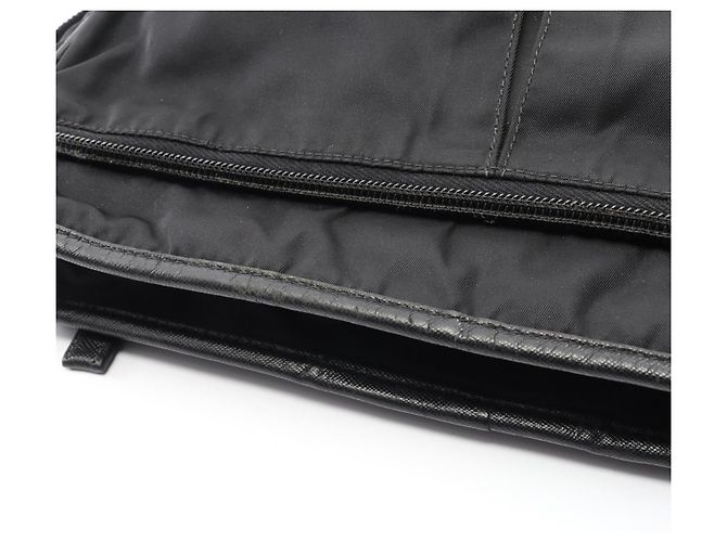 Saffiano Borsa a Spalla in Nylon Nero Prada - vista 11