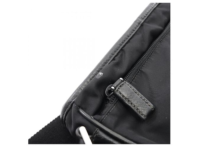 Saffiano Borsa a Spalla in Nylon Nero Prada - vista 13