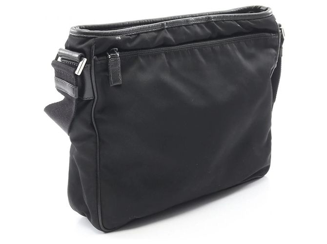 Saffiano Borsa a Spalla in Nylon Nero Prada - vista 2