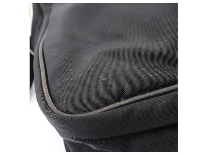 Saffiano Borsa a Spalla in Nylon Nero Prada - vista 6