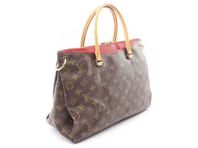 Borsa Pallas Louis Vuitton Marrone Rosso Fuschia Monogramma - vista 2