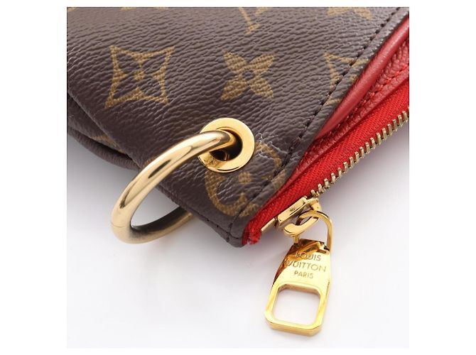 Borsa Pallas Louis Vuitton Marrone Rosso Fuschia Monogramma - vista 8