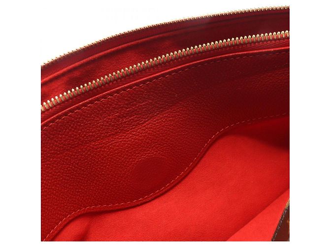 Borsa Pallas Louis Vuitton Marrone Rosso Fuschia Monogramma - vista 9