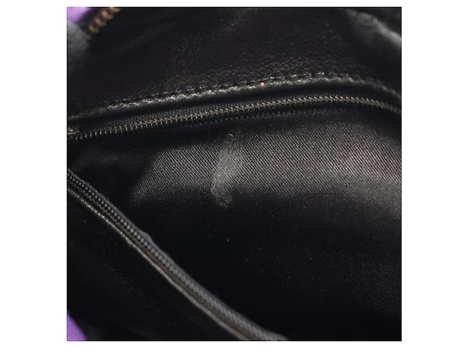 Bolso de Hombro de Tela Matelassé Chanel Púrpura - vista 6