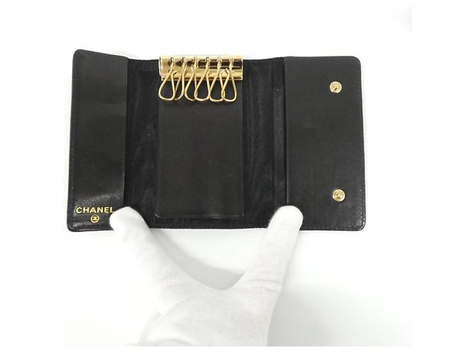 Portachiavi Chanel Timeless CC Line Nero - vista 3