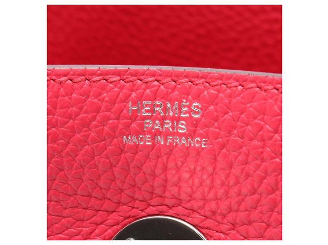 Borsa a Spalla Hermès Lindy in Pelle Taurillon Clemence, Rosa, per Donne - vista 4