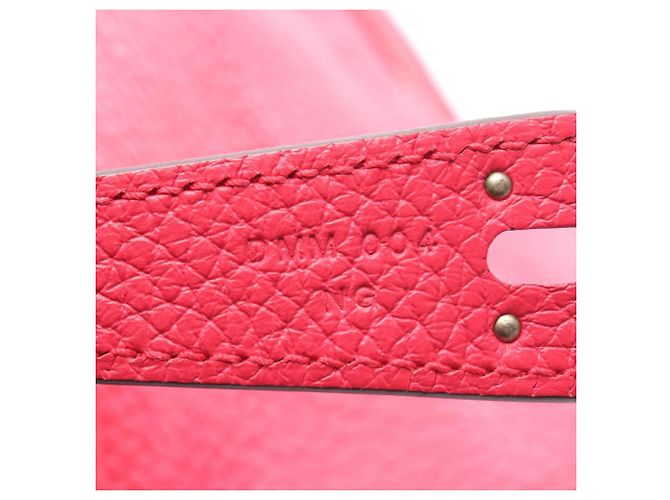 Borsa a Spalla Hermès Lindy in Pelle Taurillon Clemence, Rosa, per Donne - vista 5