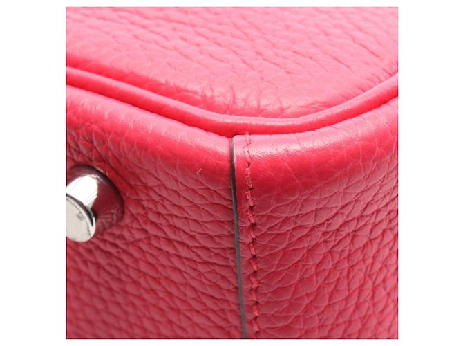 Borsa a Spalla Hermès Lindy in Pelle Taurillon Clemence, Rosa, per Donne - vista 6