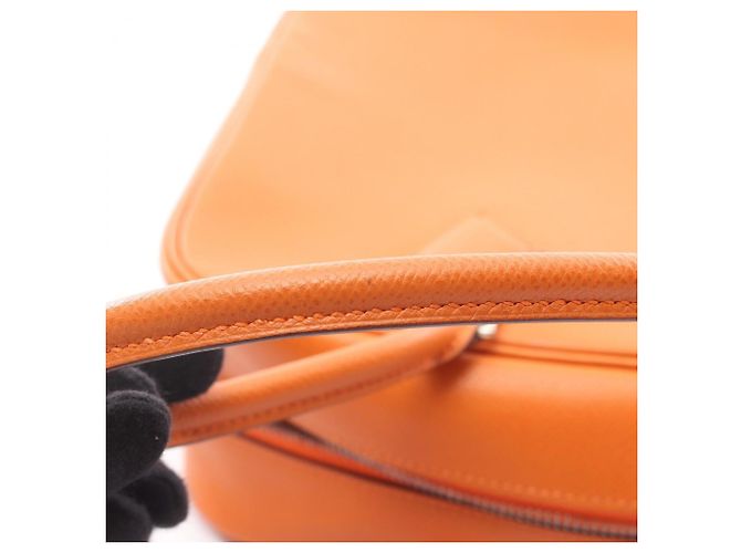 Borsa Hermès Plume in pelle e pelle Epsom, arancione per donne. - vista 10
