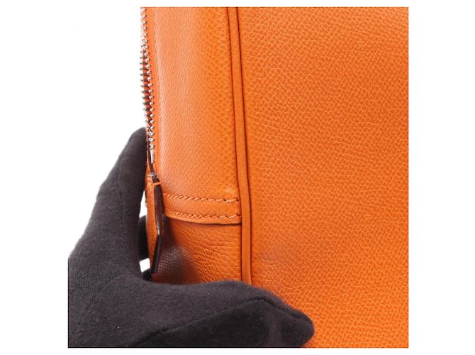Borsa Hermès Plume in pelle e pelle Epsom, arancione per donne. - vista 12