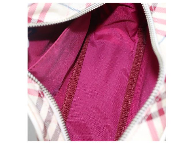 Burberry Nova Check Etichetta Blu Nylon Bianco - vista 5