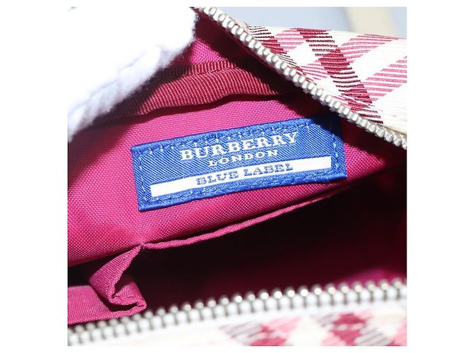 Burberry Nova Check Etichetta Blu Nylon Bianco - vista 6