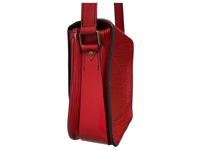 Borsa a Spalla Cartouchiere MM in Pelle Epi Louis Vuitton Rosso - vista 4
