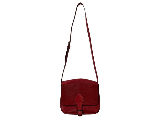 Borsa a Spalla Cartouchiere MM in Pelle Epi Louis Vuitton Rosso - vista 5