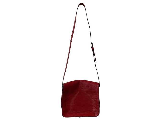 Borsa a Spalla Cartouchiere MM in Pelle Epi Louis Vuitton Rosso - vista 6