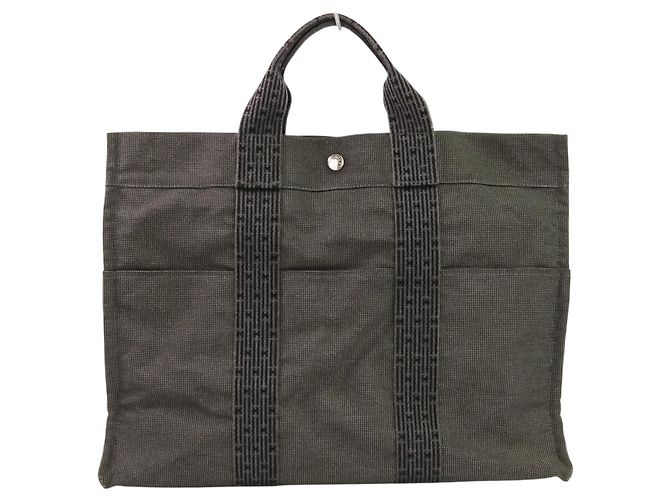 Hermès Herline Tote Bag MM in Grau Braun - Ansicht 2