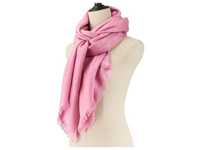 Monogramm Seiden-Wollschal von Louis Vuitton Pink - Ansicht 3