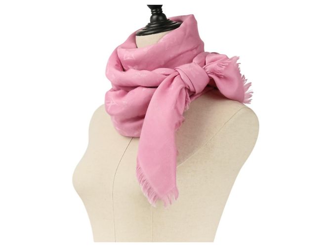 Monogramm Seiden-Wollschal von Louis Vuitton Pink - Ansicht 4
