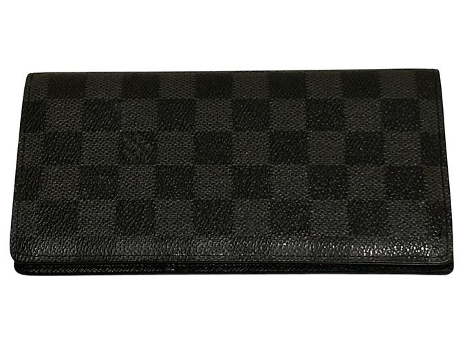 Louis Vuitton Daniel Graphite Portefeuille Brazza Bi-fold Long Wallet Black - view 2
