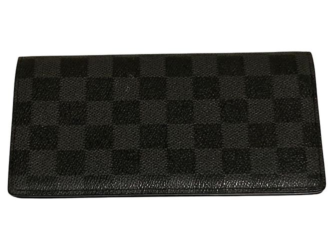 Louis Vuitton Daniel Graphite Portefeuille Brazza Bi-fold Long Wallet Black - view 3