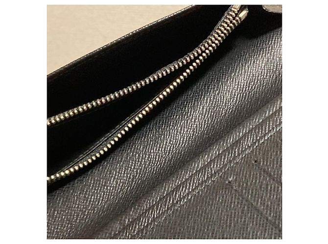 Louis Vuitton Daniel Graphite Portefeuille Brazza Bi-fold Long Wallet Black - view 7