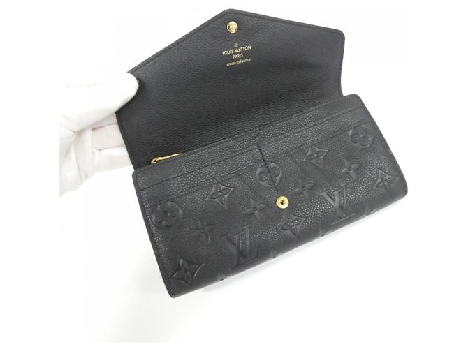 Portafoglio Sarah Monogram Empreinte Louis Vuitton Nero - vista 5
