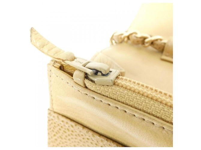 Cartera de Cadena CC Timeless de Chanel Beige - vista 10