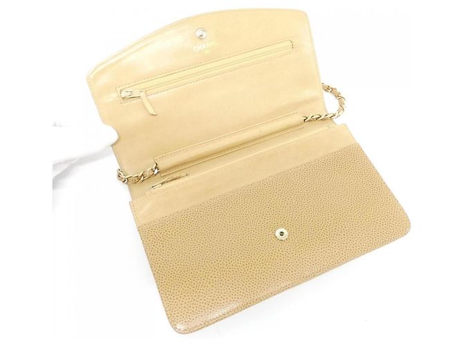Cartera de Cadena CC Timeless de Chanel Beige - vista 7