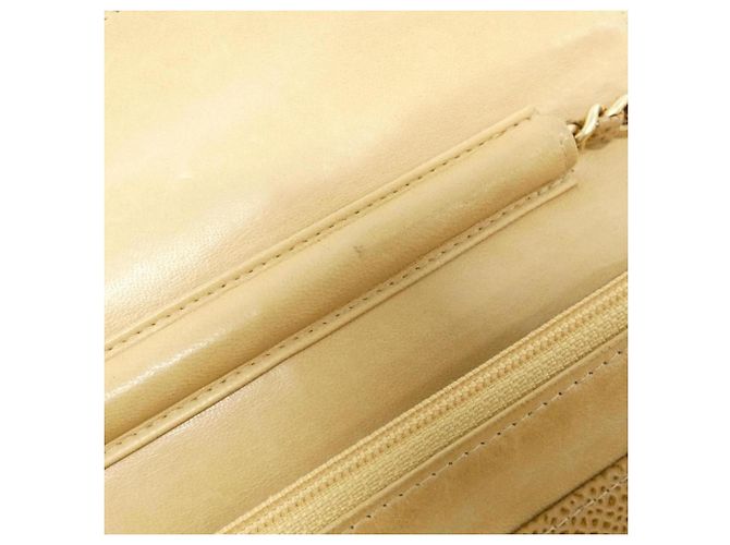 Cartera de Cadena CC Timeless de Chanel Beige - vista 8