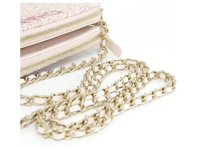 Cartera de Cadena Línea Deauville Chanel Rosa - vista 7