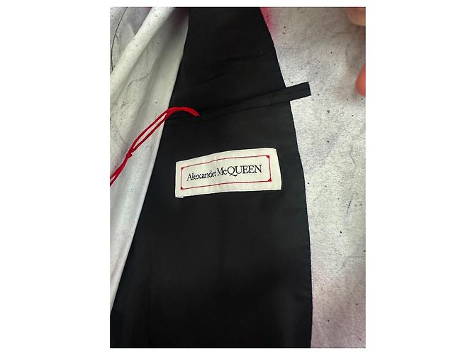Alexander McQueen Solarized Blumenmuster Twill Anzugset Schwarz Weiß Rot Blau - Ansicht 4