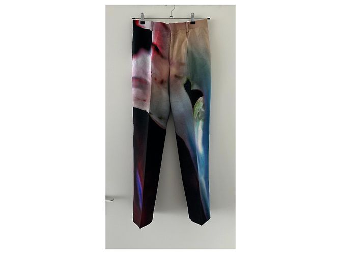 Alexander McQueen Solarized Blumenmuster Twill Anzugset Schwarz Weiß Rot Blau - Ansicht 9
