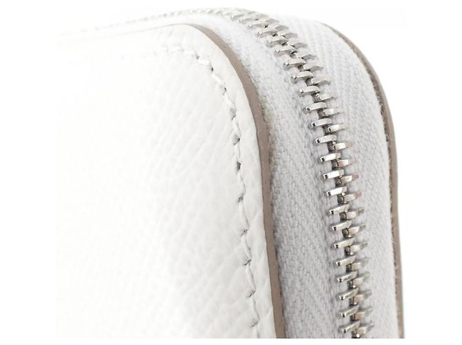 Hermes Hermès MORS & CO Silk in Compact Wallet White - view 4